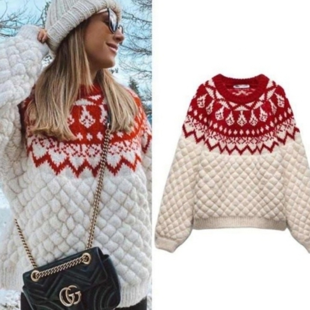 INDUSTRY Fair Isle Chunky Knit Sweater